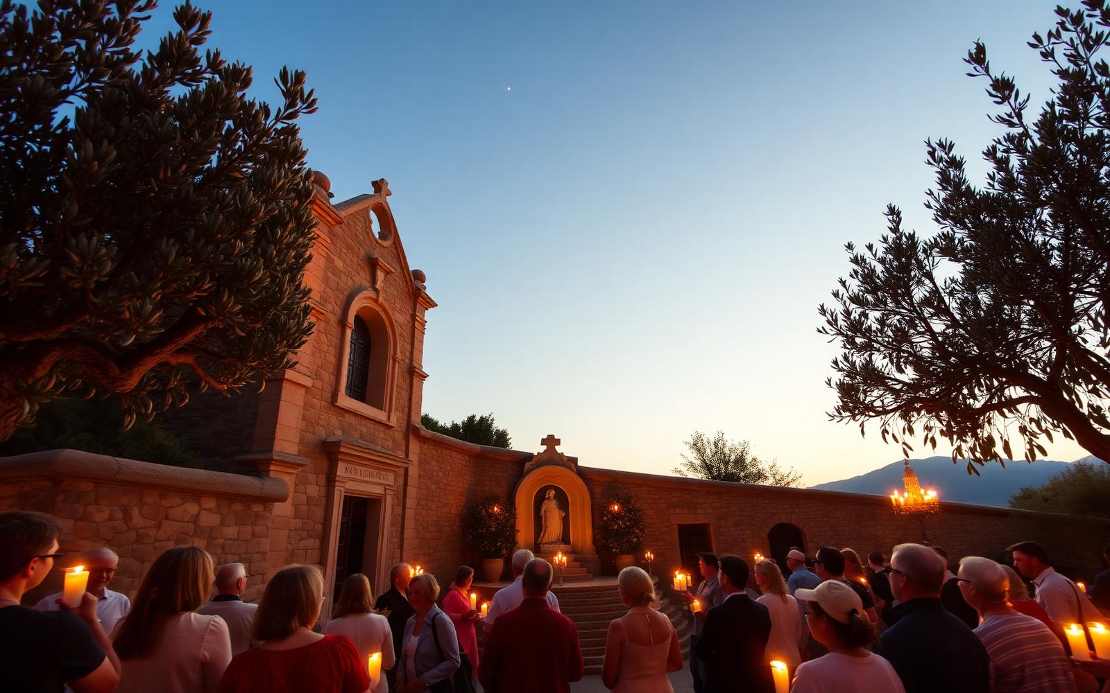 Shrine at candlelight